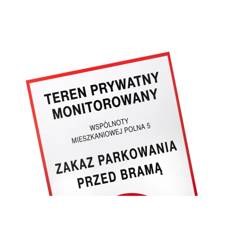 No Parking in Front of the Gate - Signboard 490x900mm - PVC - UV Color Print - TAB432