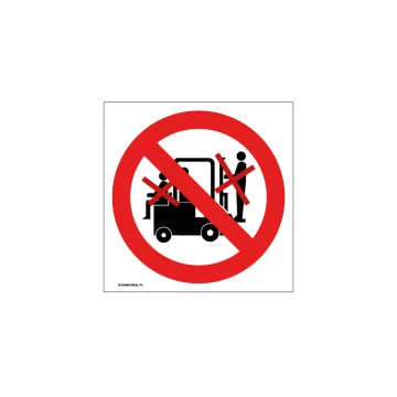 Prohibition of Transporting People on Transport Devices - Size 150x150mm - PVC - Color UV Print - BHP049