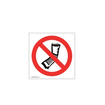 No Leaflet Distribution - size 120x120mm - PVC - UV color print - TAB203