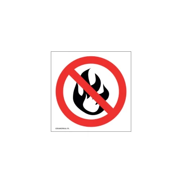 No Fire Lighting - dim. 120x120mm - PVC - UV color print - TAB210