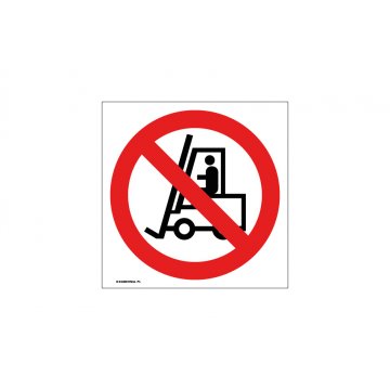 No Entry for Horizontal Transport Devices - size 150x150mm - PVC - UV color print - BHP039