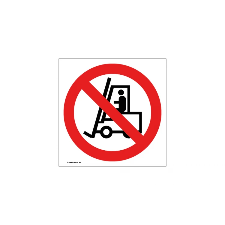 No Entry for Horizontal Transport Devices - size 150x150mm - PVC - UV color print - BHP039