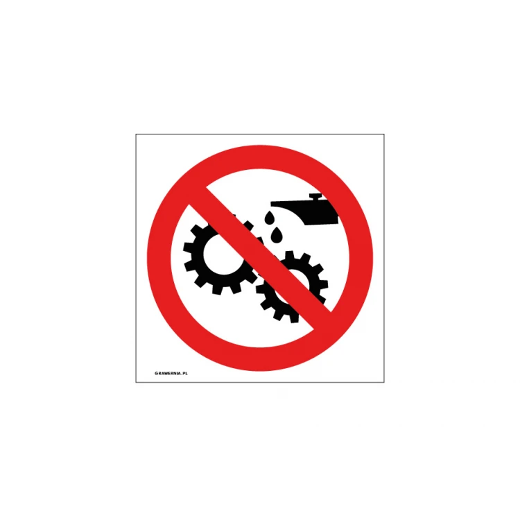 No Lubricating Moving Equipment - size 150x150mm - PVC - UV color print - BHP044