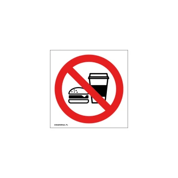 No Food or Drink Consumption - size 120x120mm - PVC - UV color print - TAB198