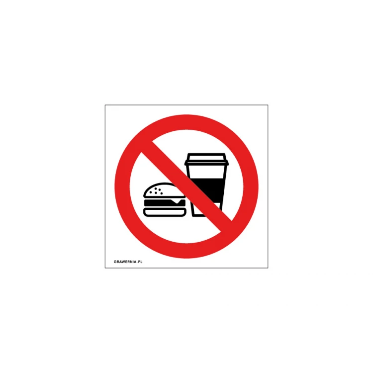 No Food or Drink Consumption - size 120x120mm - PVC - UV color print - TAB198