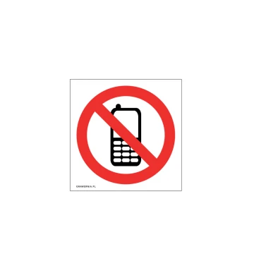 No Mobile Phones Allowed - size 120x120mm - PVC - UV color print - TAB200