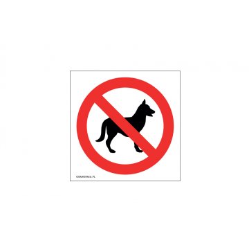 No Dogs Allowed - size 120x120mm - PVC - UV color print - TAB205