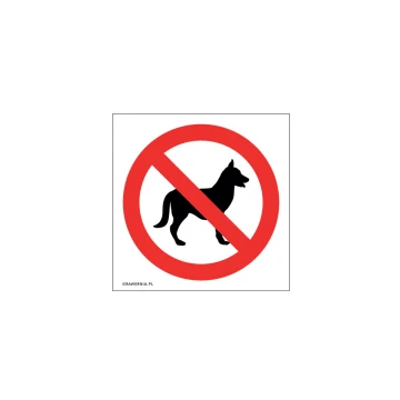 No Dogs Allowed - size 120x120mm - PVC - UV color print - TAB205