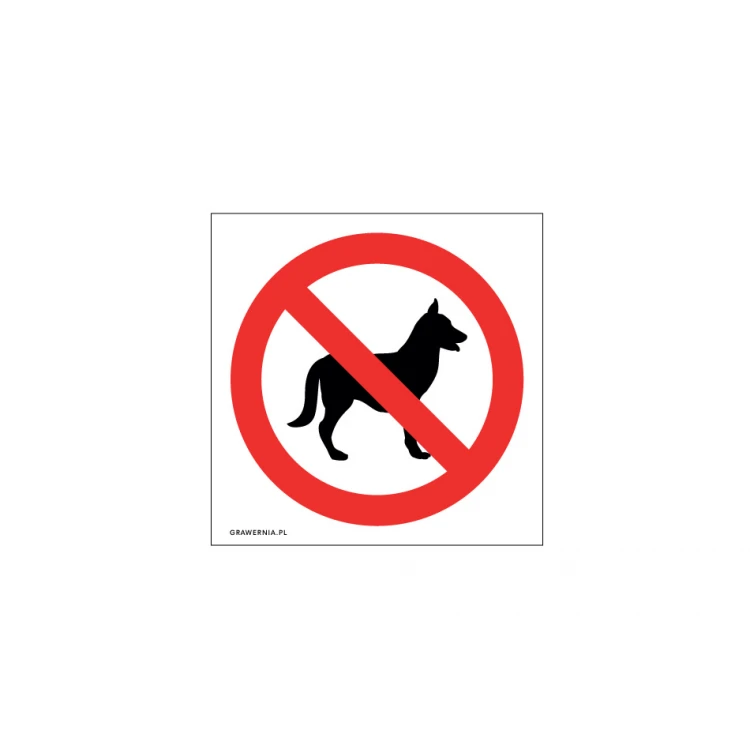 No Dogs Allowed - size 120x120mm - PVC - UV color print - TAB205