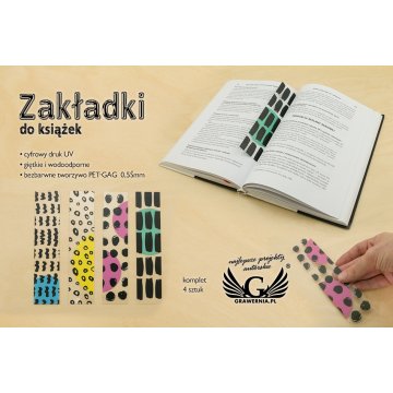 Bookmarks set of 4 pcs - abstraction - UV digital print - ZAK004