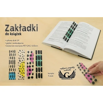 Bookmarks set of 4 pcs - abstraction - UV digital print - ZAK004