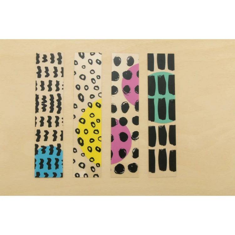 Bookmarks set of 4 pcs - abstraction - UV digital print - ZAK004
