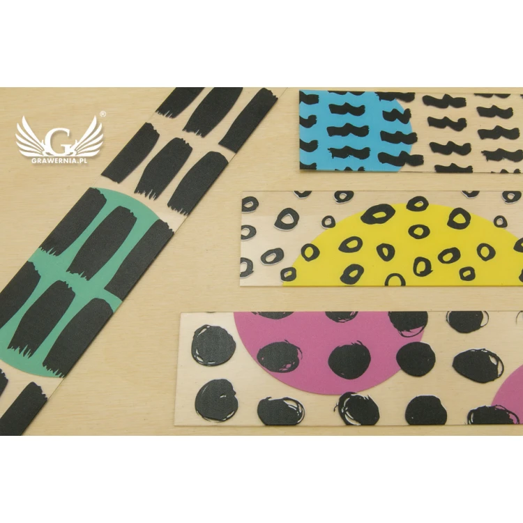 Bookmarks set of 4 pcs - abstraction - UV digital print - ZAK004
