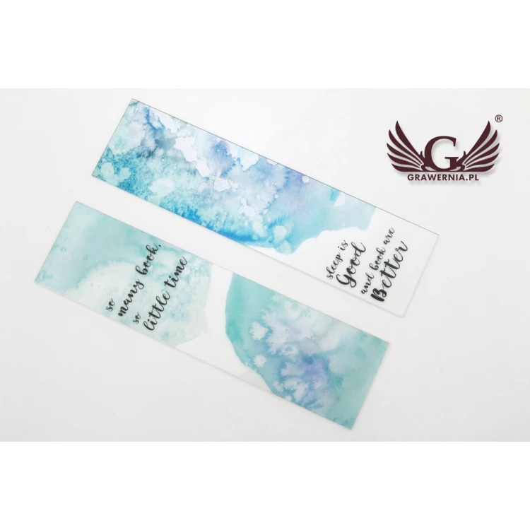 Bookmarks set of 4 pcs - watercolors - UV digital print - ZAK005