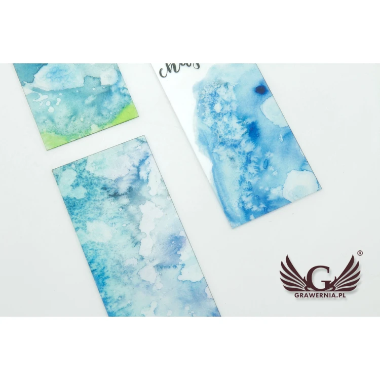 Bookmarks set of 4 pcs - watercolors - UV digital print - ZAK005