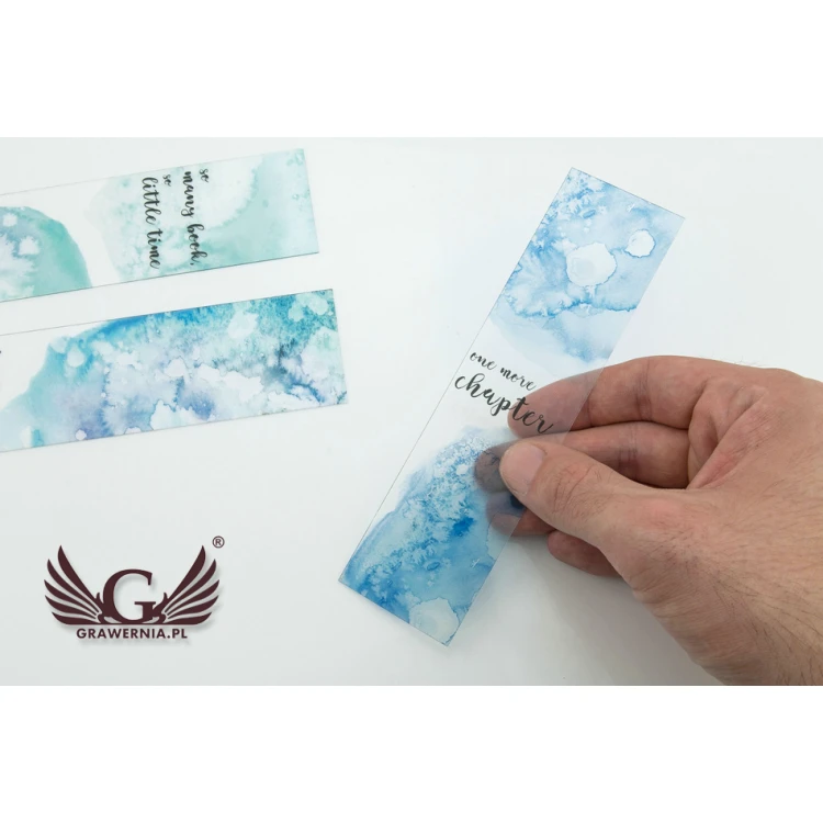 Bookmarks set of 4 pcs - watercolors - UV digital print - ZAK005