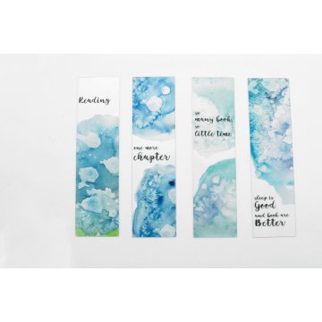 Bookmarks set of 4 pcs - watercolors - UV digital print - ZAK005