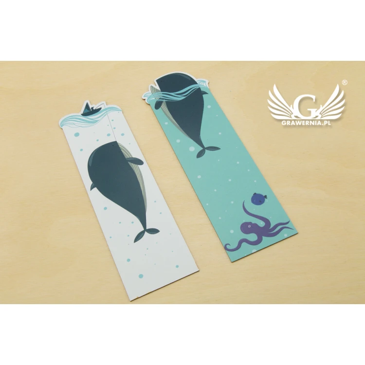 Bookmarks set of 4 pcs - marine - UV digital print - ZAK001