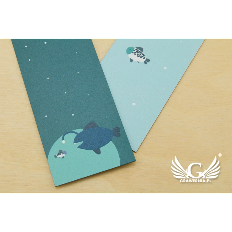 Bookmarks set of 4 pcs - marine - UV digital print - ZAK001