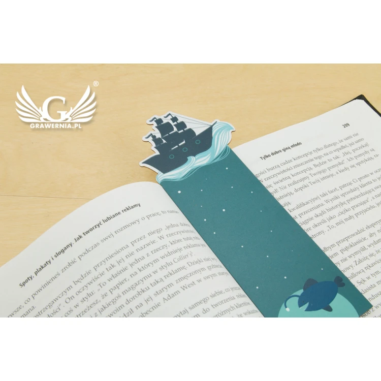 Bookmarks set of 4 pcs - marine - UV digital print - ZAK001