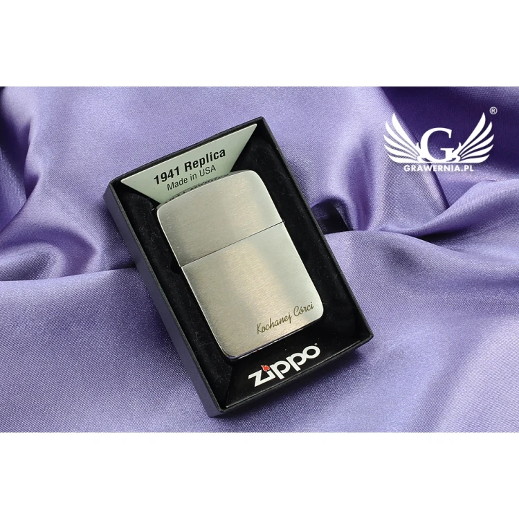 ZIPPO Lighter 1941 Replica Brushed Chrome - ZIP051