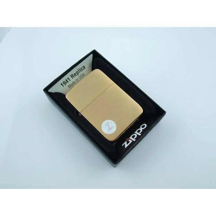 ZIPPO Lighter 1941 Replica Brush Brass Vintaged - ZIP055