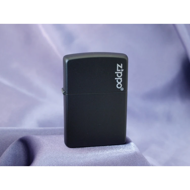 ZIPPO Lighter Black Matte Logo - ZIP056