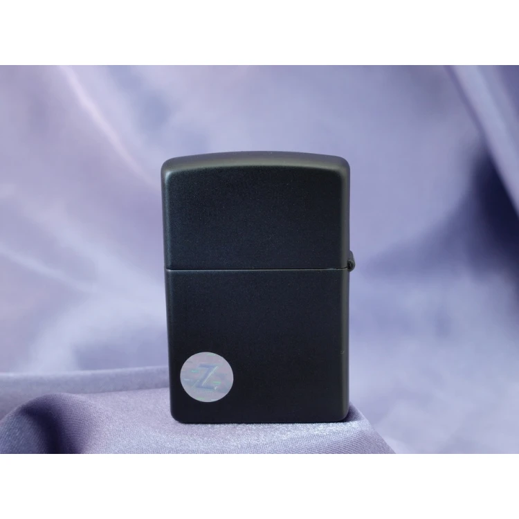 ZIPPO Lighter Black Matte Logo - ZIP056