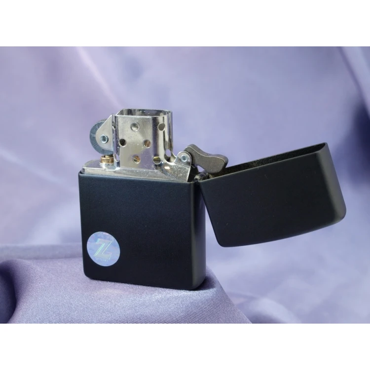 ZIPPO Lighter Black Matte Logo - ZIP056