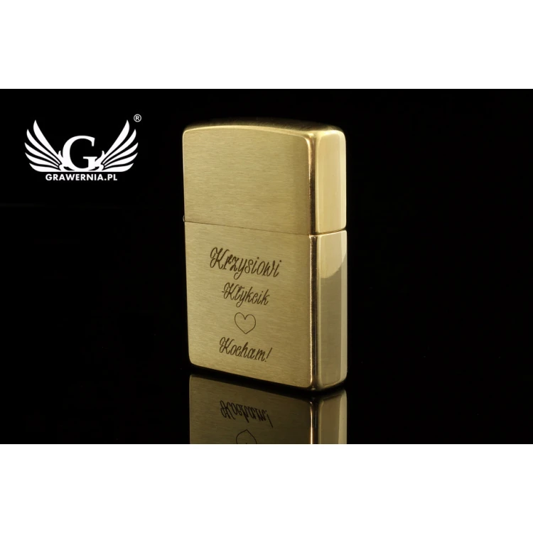 Zippo Lighter Brushed Brass - ZIP053