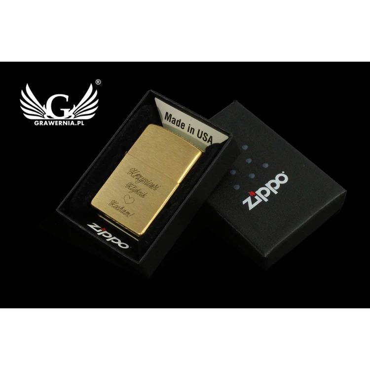 Zippo Lighter Brushed Brass - ZIP053