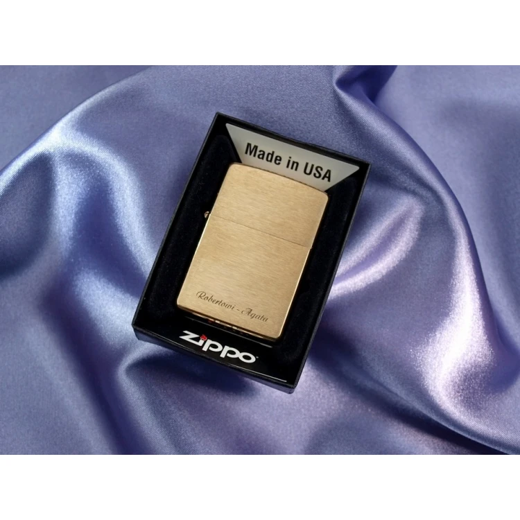 Zippo Lighter Brushed Brass - ZIP053