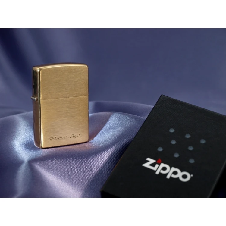 Zippo Lighter Brushed Brass - ZIP053