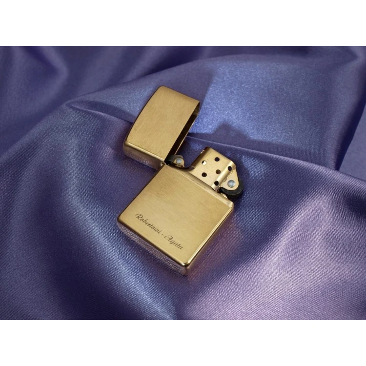 Zippo Lighter Brushed Brass - ZIP053