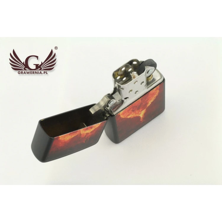 Zippo Lighter Burning Heart Black Matte - ZIP017