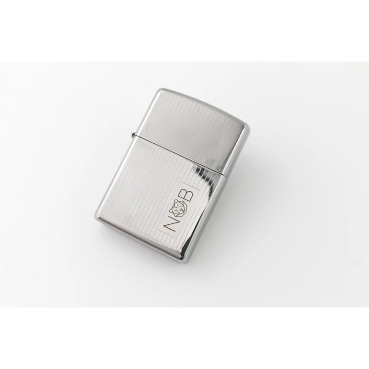 ZIPPO Lighter Engine Turned High Polish Chrome - ZIP013