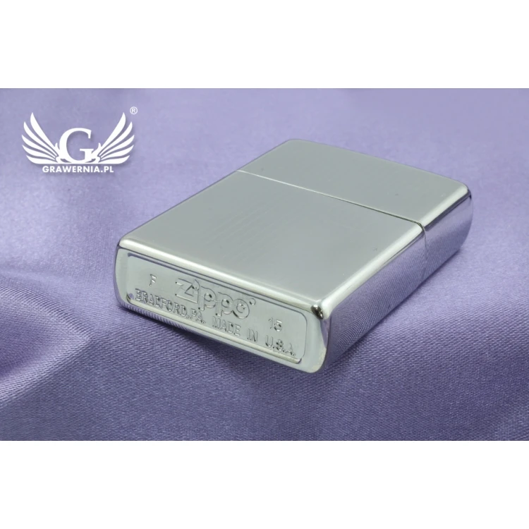 ZIPPO Lighter Engine Turned High Polish Chrome - ZIP013