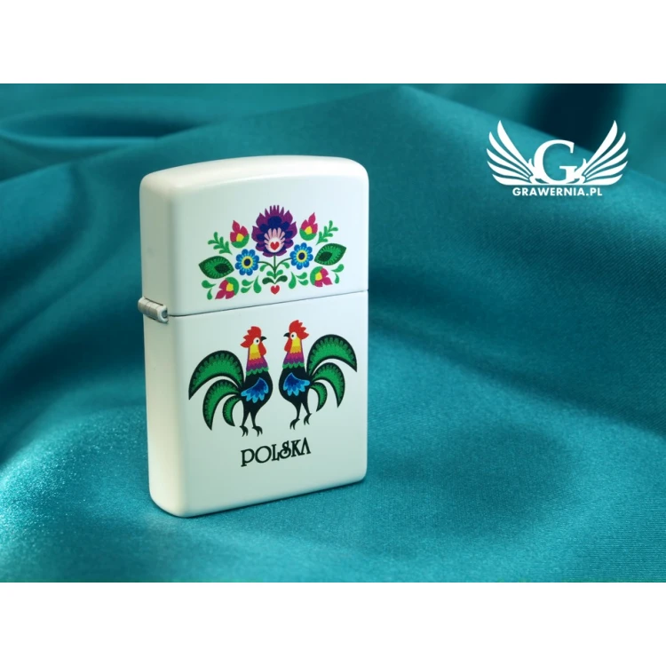 ZIPPO Folklore White Matte Lighter - ZIP006