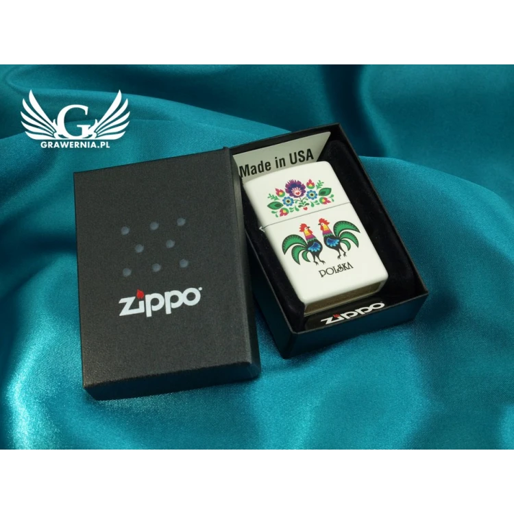 ZIPPO Folklore White Matte Lighter - ZIP006