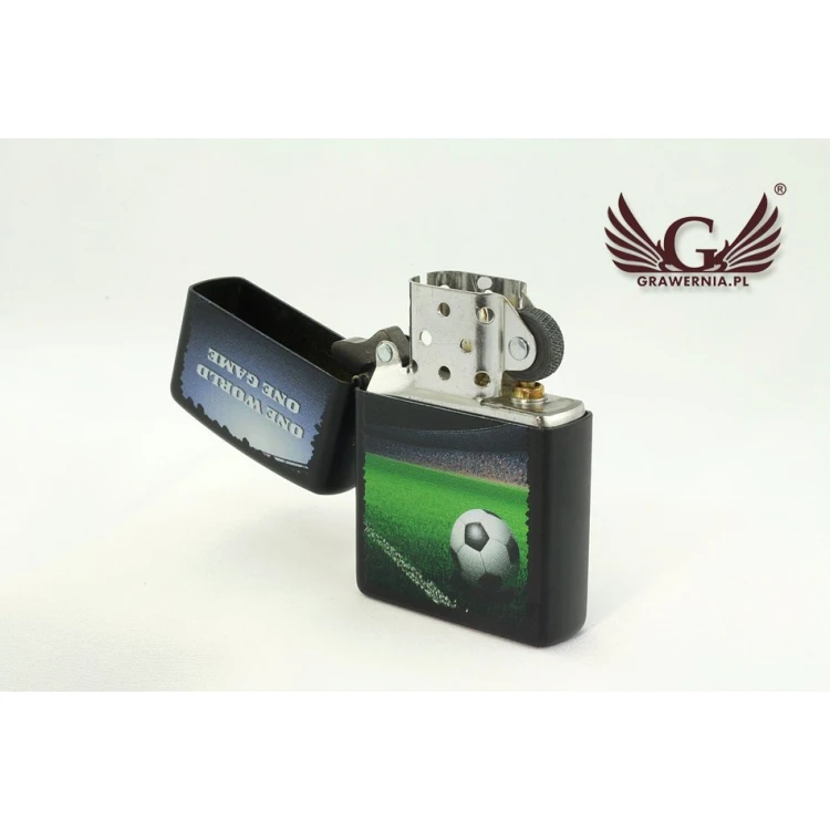 Zippo Lighter One World One Game Black Matte - ZIP018