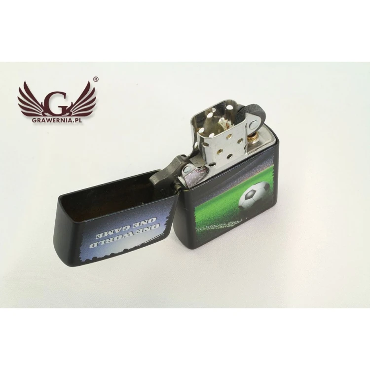 Zippo Lighter One World One Game Black Matte - ZIP018