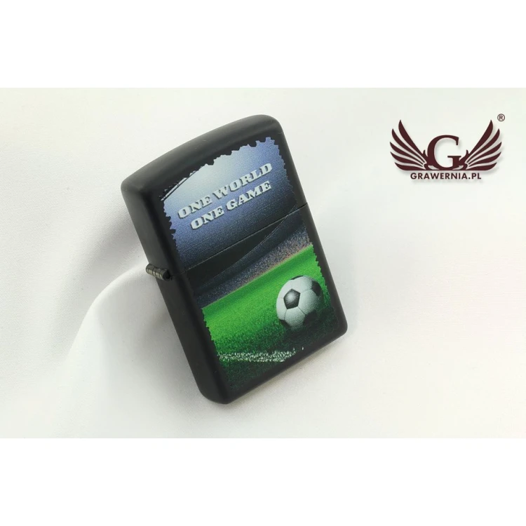 Zippo Lighter One World One Game Black Matte - ZIP018