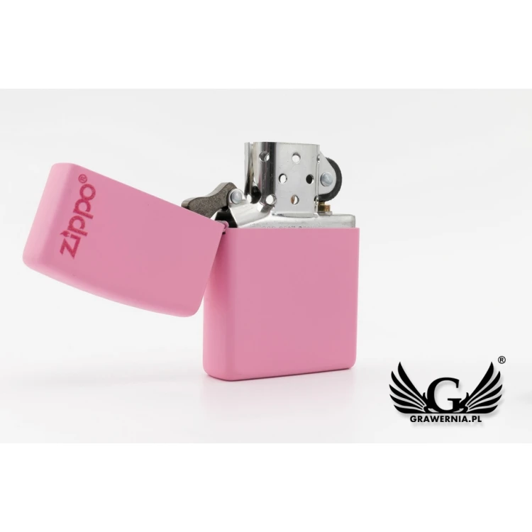 ZIPPO Lighter Pink Matte Zippo Logo - ZIP005
