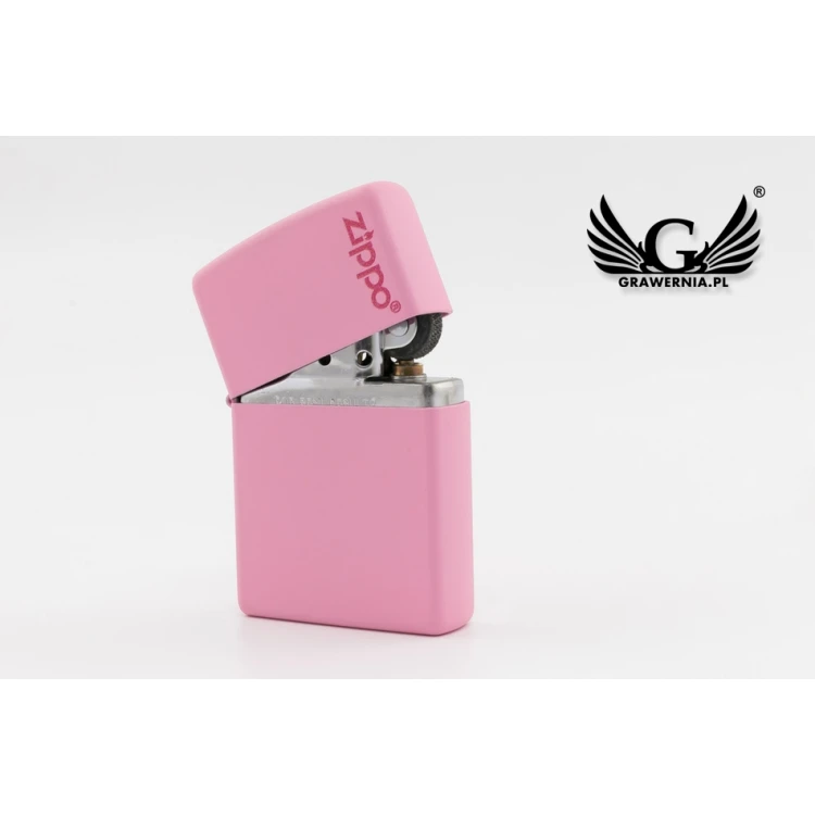 ZIPPO Lighter Pink Matte Zippo Logo - ZIP005