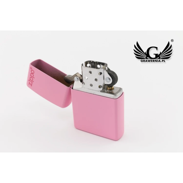 ZIPPO Lighter Pink Matte Zippo Logo - ZIP005