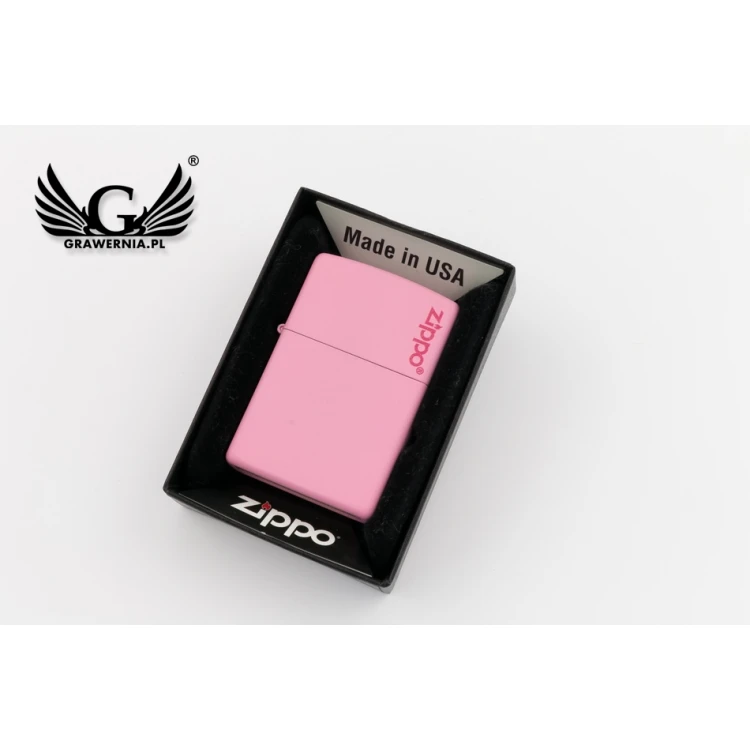 ZIPPO Lighter Pink Matte Zippo Logo - ZIP005