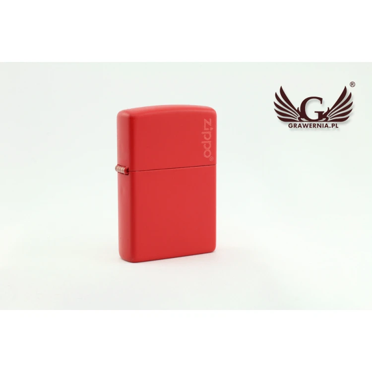 ZIPPO Lighter Red Matte Logo - ZIP010