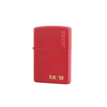 ZIPPO Lighter Red Matte Logo - ZIP010