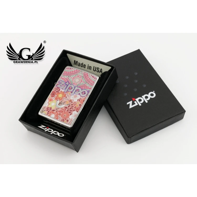 ZIPPO Rosebird High Polish Chrome Lighter - ZIP044