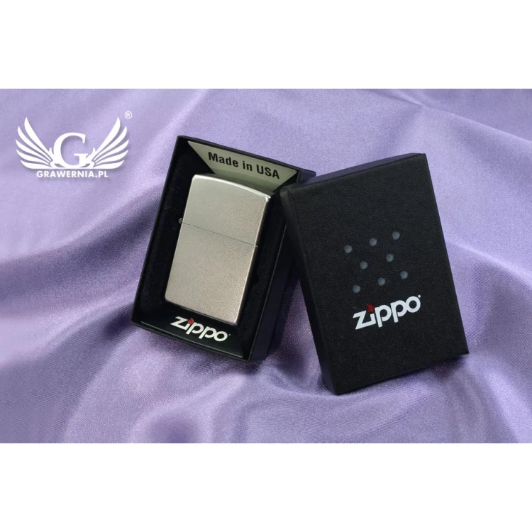 Zippo Lighter Satin Chrome - ZIP024